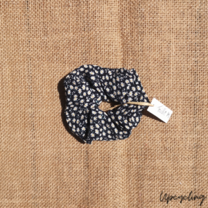 Chouchou UPcyclé Fleur fait main