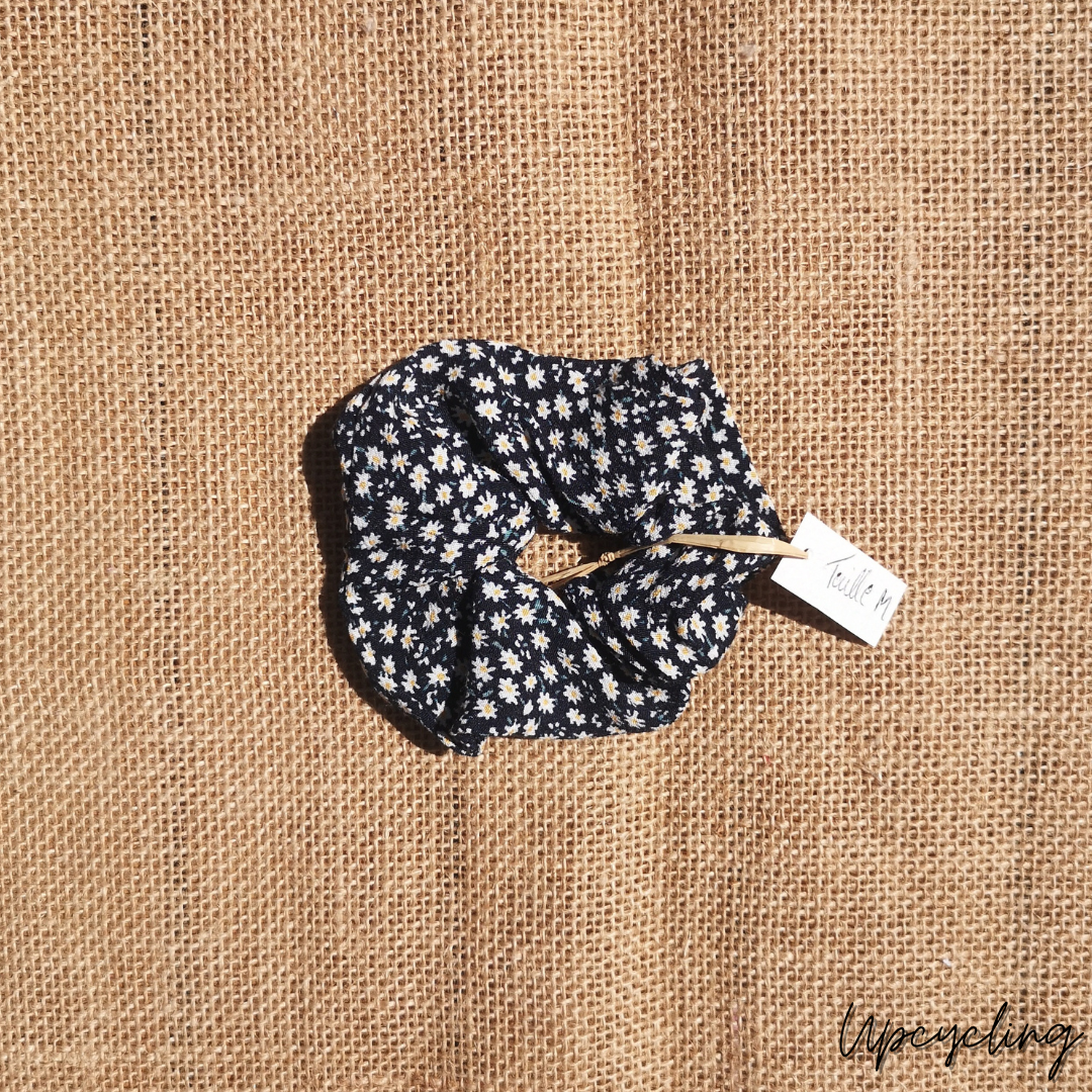 Chouchou UPcyclé Fleur fait main