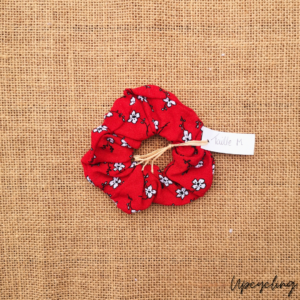 Chouchou UPcyclé Cléa pour cheveux, fait main en Charente Maritime