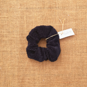 chouchou en velours noir fait main