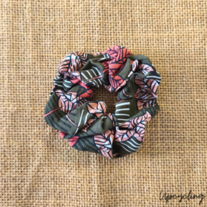 Chouchou Lana fait main, tissu recyclé