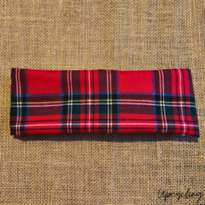 Bandeau Nora en tissu écossais fait main en Charente Maritime