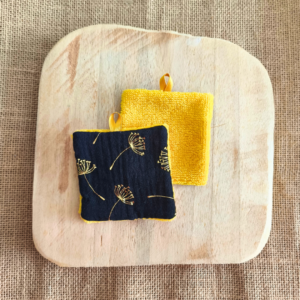 coton Bertille fait main, carré démaquillant lavable